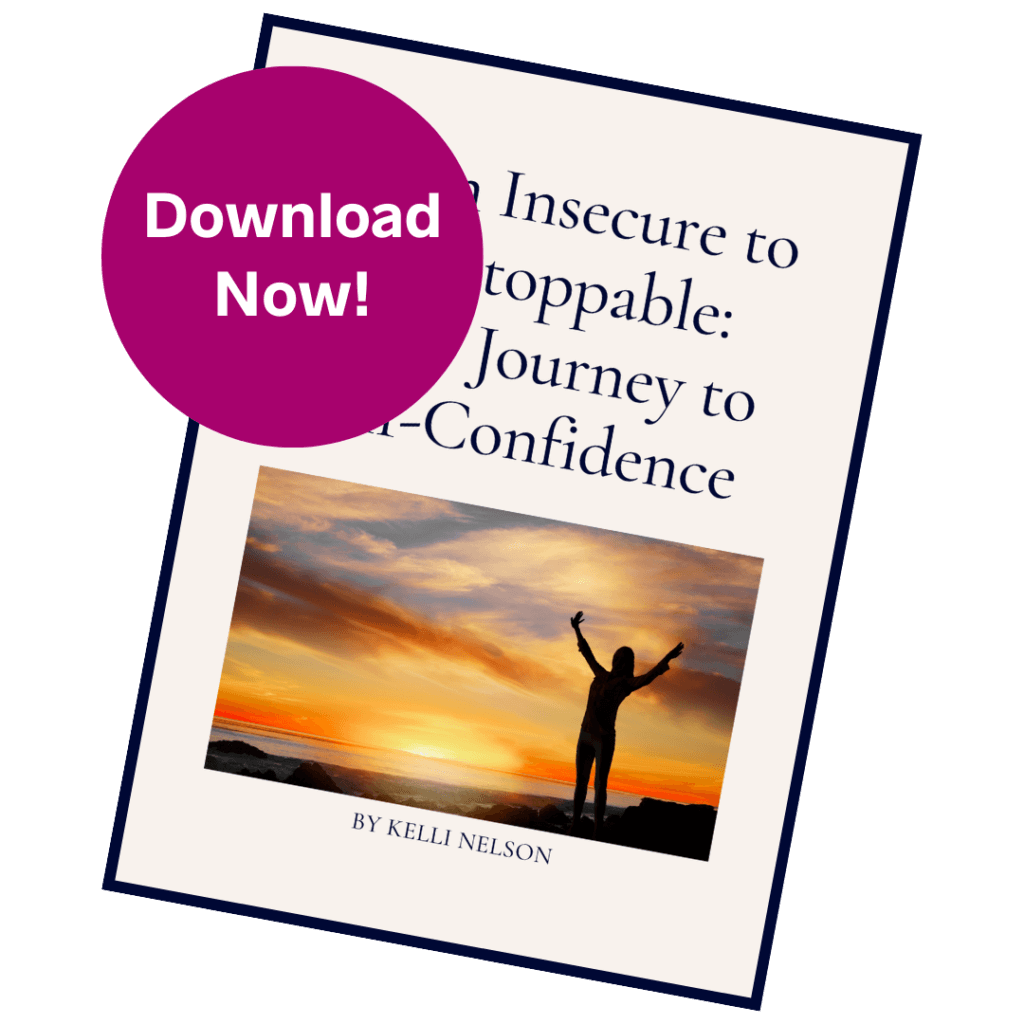 Self-Confidence Guide Mockup Image of free guide, "From Insecure to Unstoppable: Your Journey to Self-Confidence"
